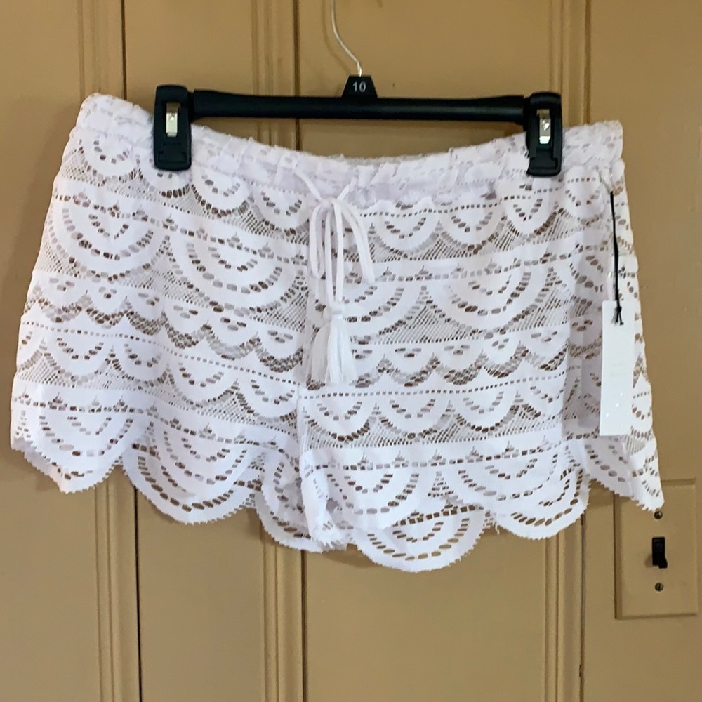 Lace Swim Cover Up Shorts